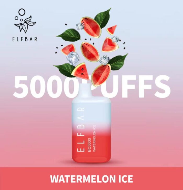 ELF BAR 5000 puffs Watermelon ice disposable vape In Dubai
