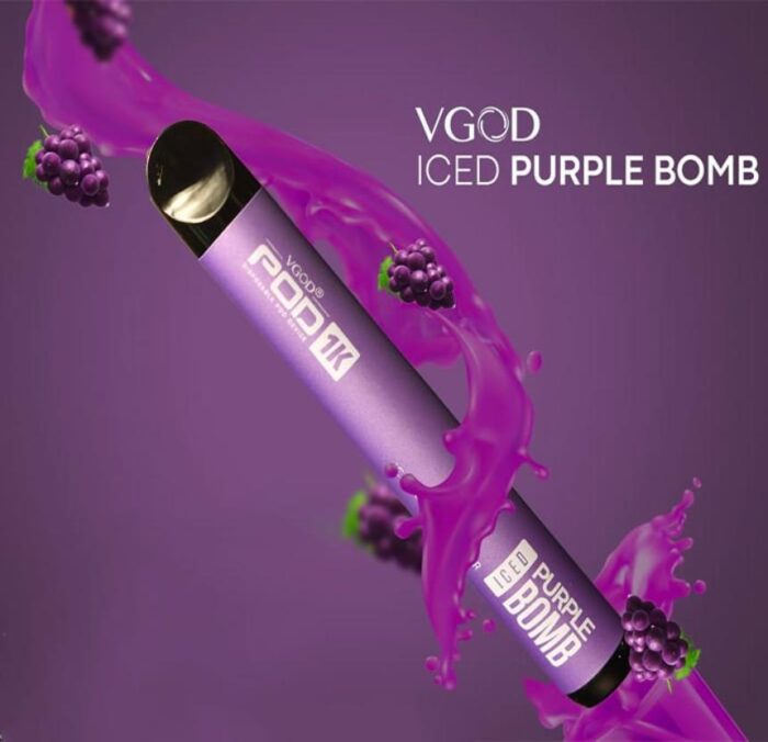 VGOD Pod 1k Iced Purple Bomb Disposable Vape