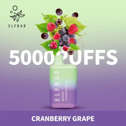 ELF BAR (5000 puffs) Cranberry Grape Disposable vape In Dubai