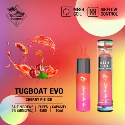 TUGBOAT Evo newest disposable kit Cherry Pie Ice buy in Dubai