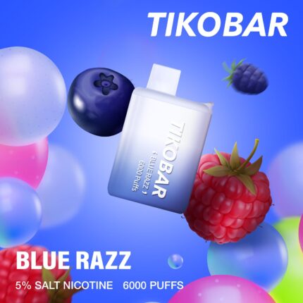 Tikobar Compact Vapes 6000 puffs disposable blue razz