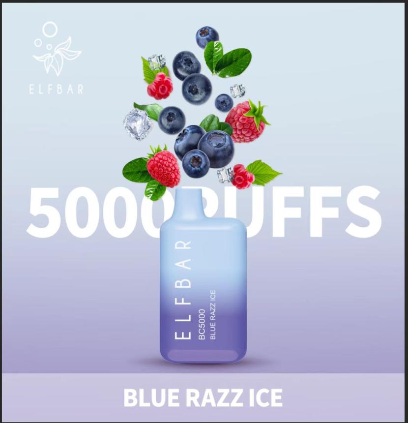 ELF-BAR-5000-puffs-BLUE-Razz-Ice-disposable-vape-in-Dubai-2-1.jpg VAPE ELF BAR DUBAI (5000 puffs) BLUE Razz Ice disposable - Image 1