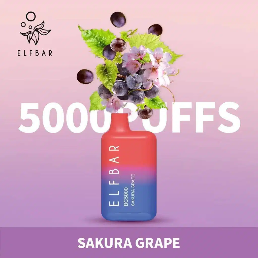 ELFBAR-sakura-grape-BC5000-puffs-disposable-vape-1-1.webp ELFBAR BC5000 PUFFS DISPOSABLE - Image 4