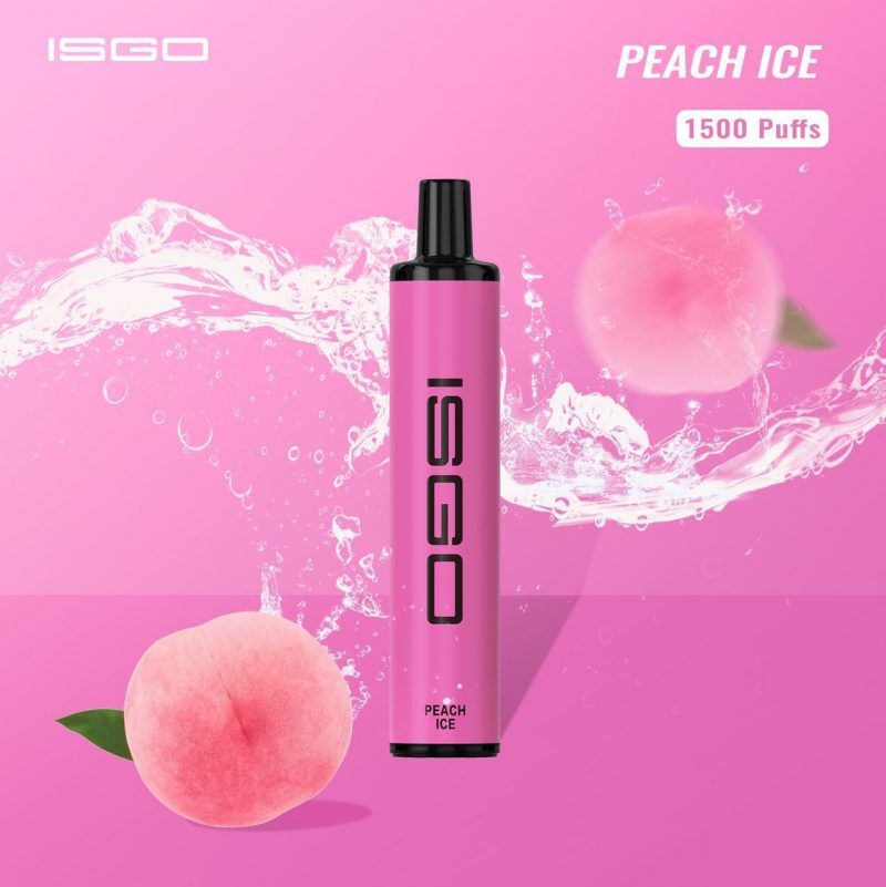 ISGO-PARIS-Peach-Ice-Disposable-Vape-In-Dubai-1.jpeg ISGO PARIS Peach Ice Disposable Vape In Dubai - Image 1