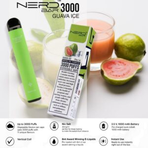NERD BAR 3000 Guava Ice disposable vape in Dubai