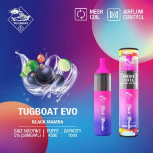 Tugboat Evo black mamba 4500 puffs disposable vape in Dubai