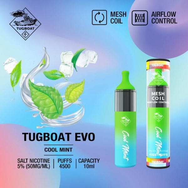 Tugboat-Evo-cool-mint-4500-puffs-disposable-vape-in-Dubai-1.jpeg Tugboat Evo cool mint 4500 puffs disposable vape in Dubai - Image 1