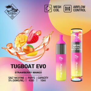 Tugboat Evo strawberry Mango 4500 puffs disposable vape in Dubai