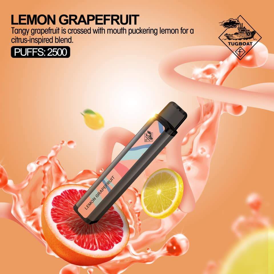 Tugboat-XXL-lemon-grapefruit-disposable-vape-in-Dubai-1.jpeg Tugboat XXL lemon grapefruit disposable vape in Dubai - Image 1