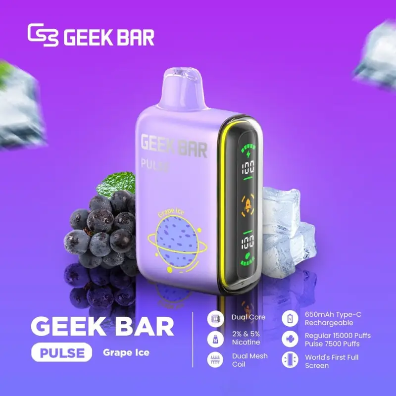 grape-ice-Geekbar-pulse-15000-puffs-disposable-vape-at-oasis-1.webp Geek Bar Pulse 15000 Puffs Disposable - Image 5